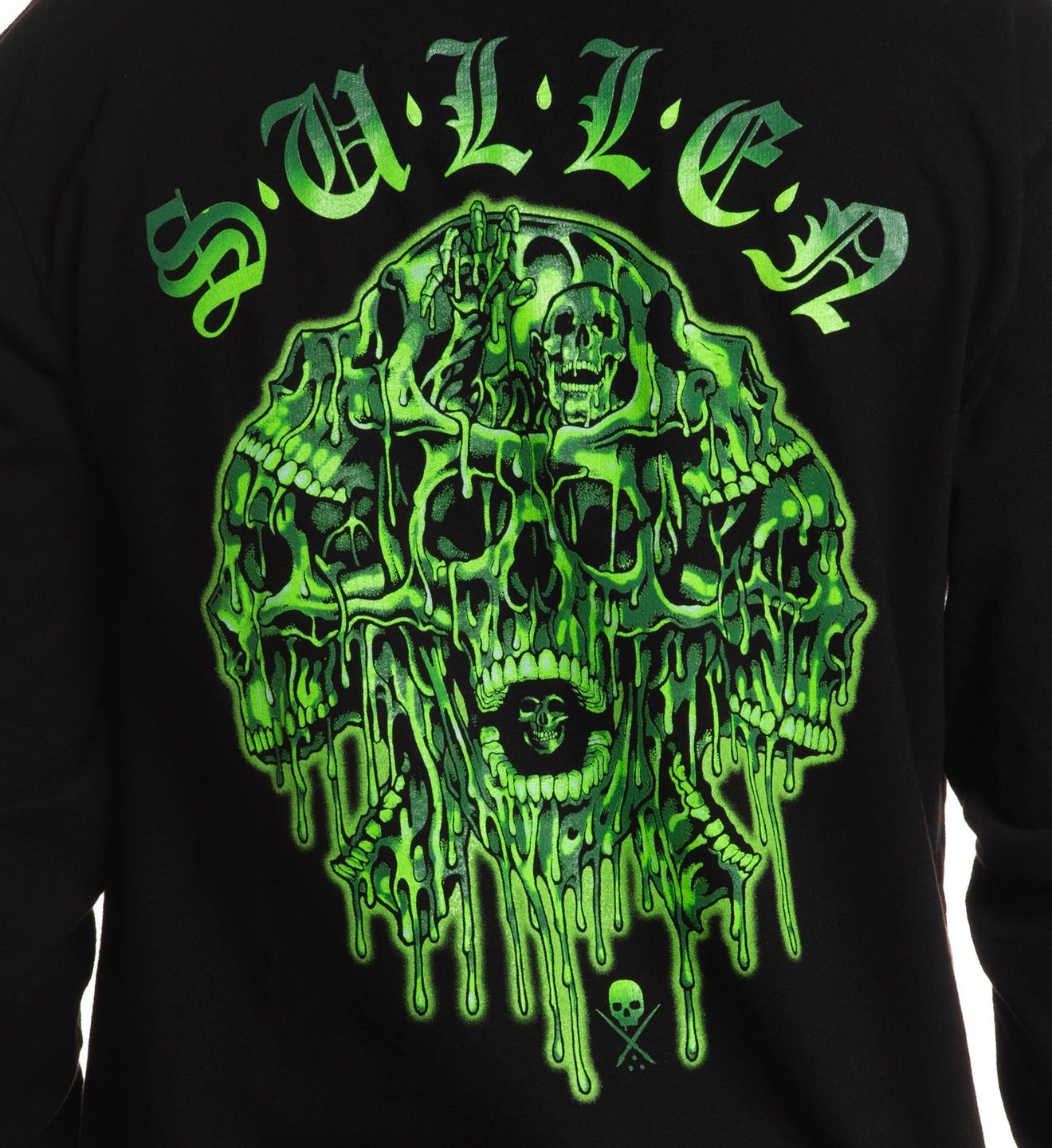 SULLEN CLOTHING MELTING SKULLS FRENCH TERRY LONG SLEEVE T-SHIRT