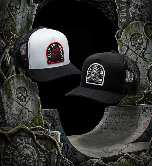 SULLEN CLOTHING CREAPER WHITE SNAPBACK TRUCKER CAP HAT