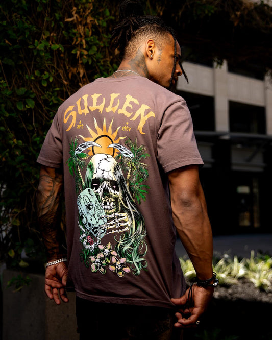 SULLEN CLOTHING HARD GAMBLE MARRON PREMIUM T-SHIRT