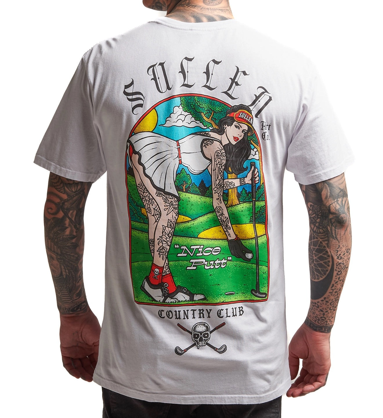SULLEN CLOTHING NICE PUTT WHITE PREMIUM T-SHIRT