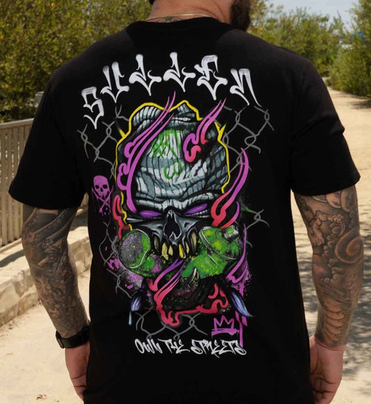 SULLEN CLOTHING CHEMICAL SWIRL JET BLACK PREMIUM T-SHIRT