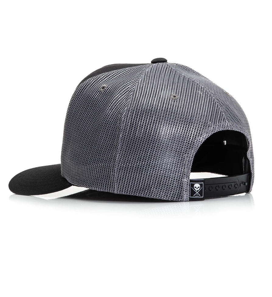 SULLEN CLOTHING LA ROSA BLACK & GREY SNAPBACK TRUCKER CAP