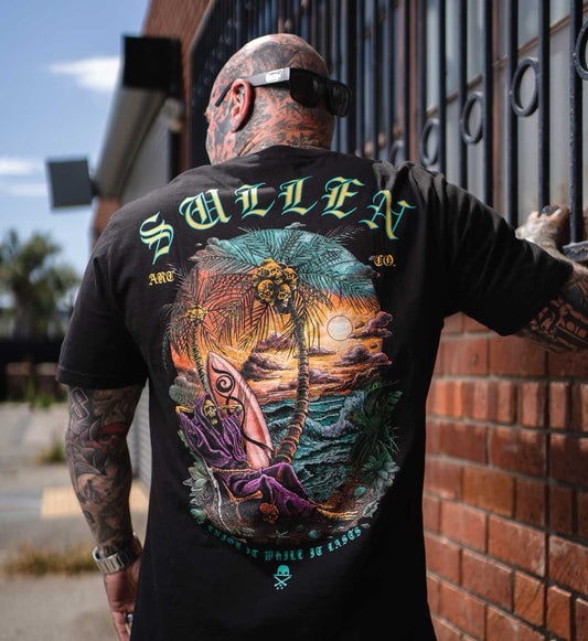 SULLEN CLOTHING BORROWED TIME JET BLACK PREMIUM T-SHIRT