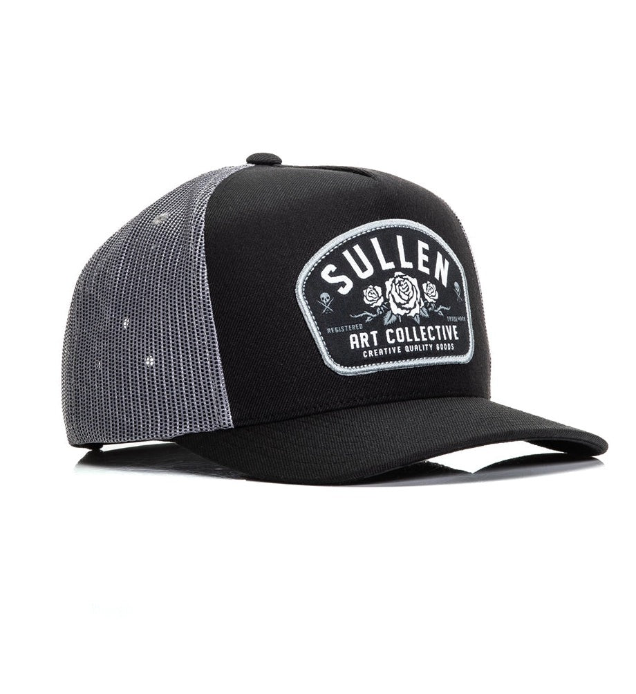 SULLEN CLOTHING LA ROSA BLACK & GREY SNAPBACK TRUCKER CAP