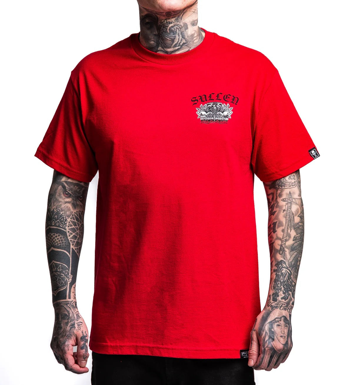 SULLEN CLOTHING RIDE LOW  STANDARD RED T-SHIRT