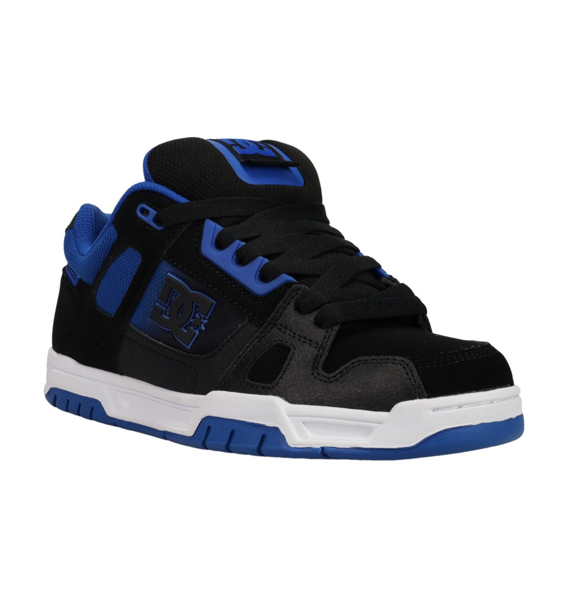 DC SHOES STAG BLACK & BLUE TRAINERS