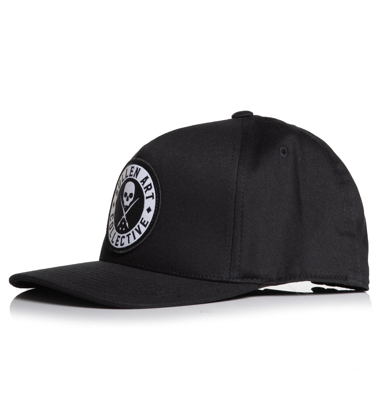 SULLEN CLOTHING BOH LOGO BLACK & WHITE CURVED SNAPBACK CAP HAT