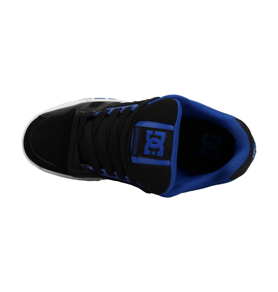 DC SHOES STAG BLACK & BLUE TRAINERS