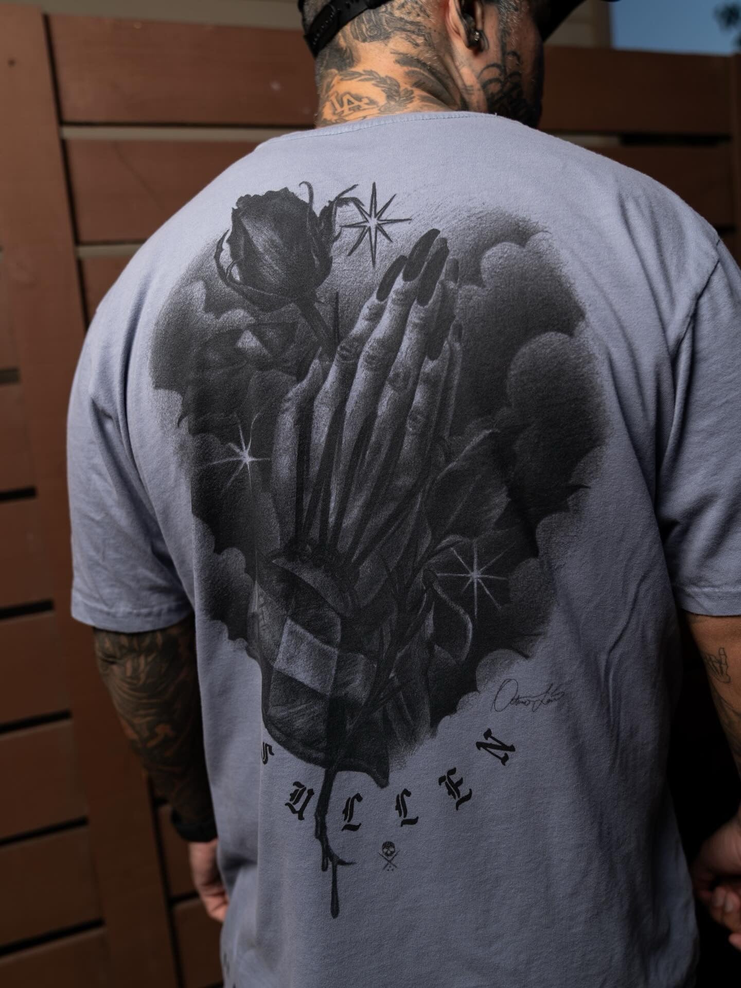 SULLEN CLOTHING PRAYERS BLUE STONE GREY PREMIUM T-SHIRT