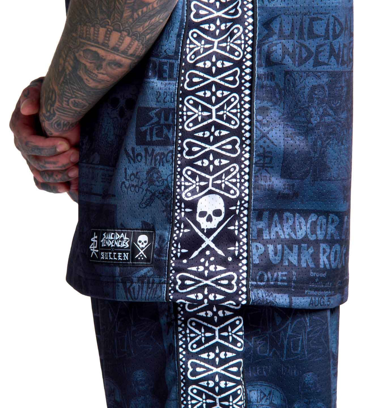 SULLEN CLOTHING X ST POSTED GREY JERSEY TANK VEST