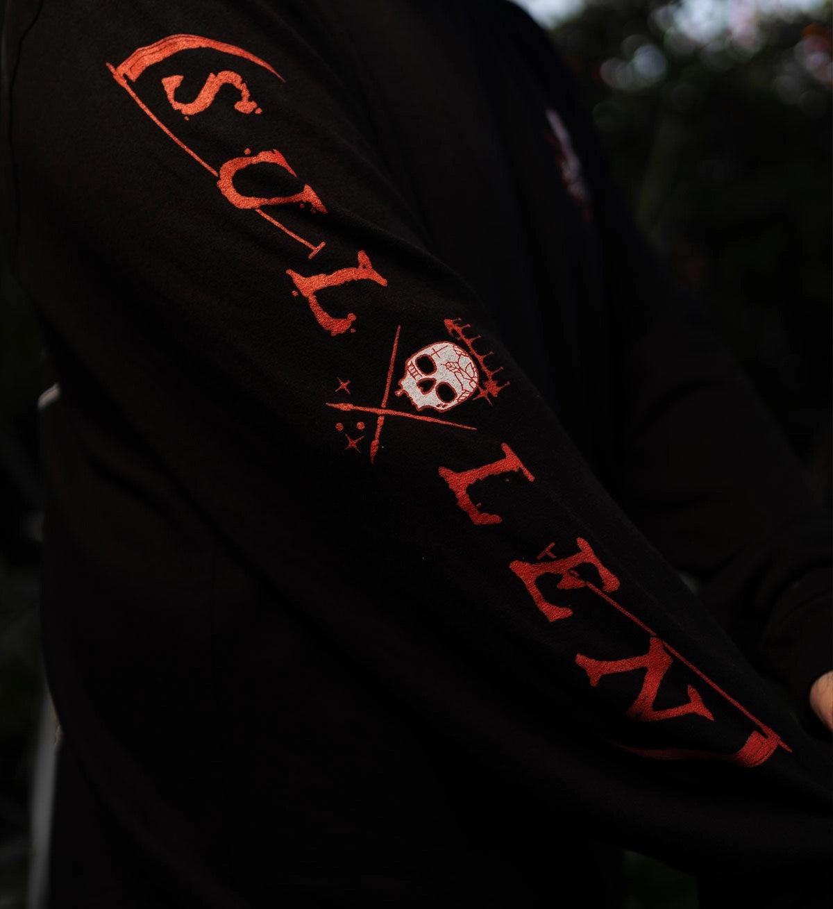 SULLEN CLOTHING DEATH ANGEL FRENCH TERRY LONG SLEEVE TOP