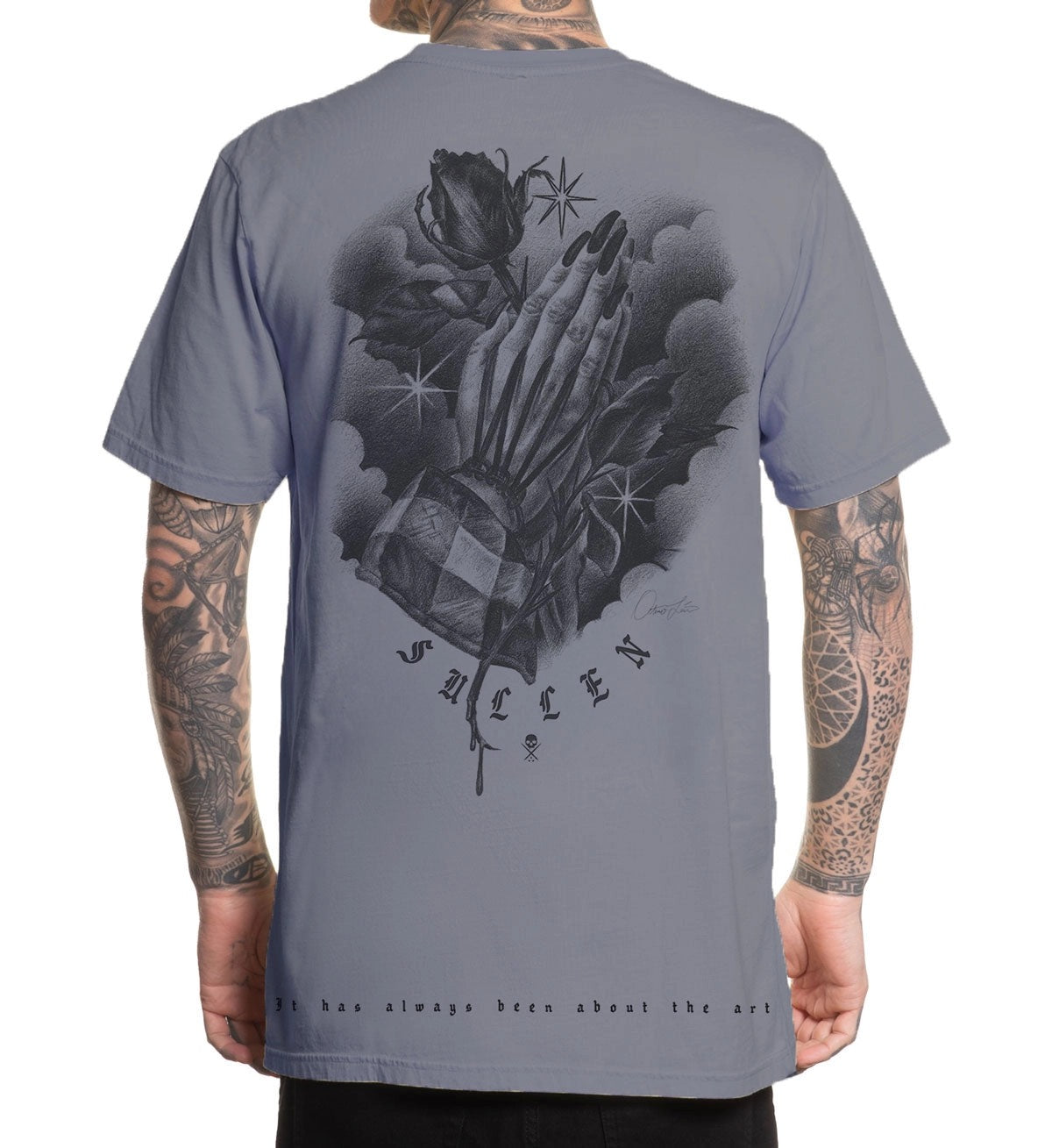 SULLEN CLOTHING PRAYERS BLUE STONE GREY PREMIUM T-SHIRT
