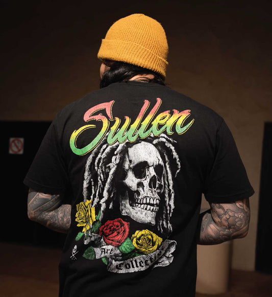 SULLEN CLOTHING RASTA SKULL PREMIUM T-SHIRT