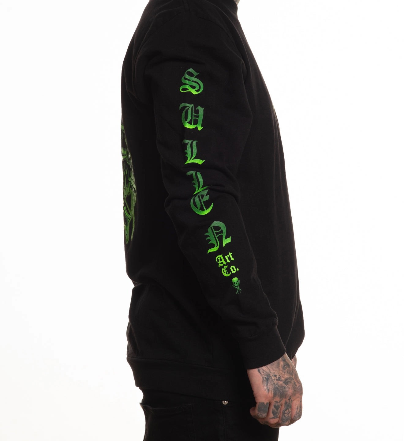 SULLEN CLOTHING MELTING SKULLS FRENCH TERRY LONG SLEEVE T-SHIRT