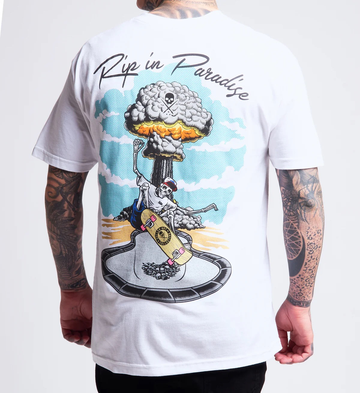 SULLEN CLOTHING RIP IN PARADISE WHITE STANDARD T-SHIRT