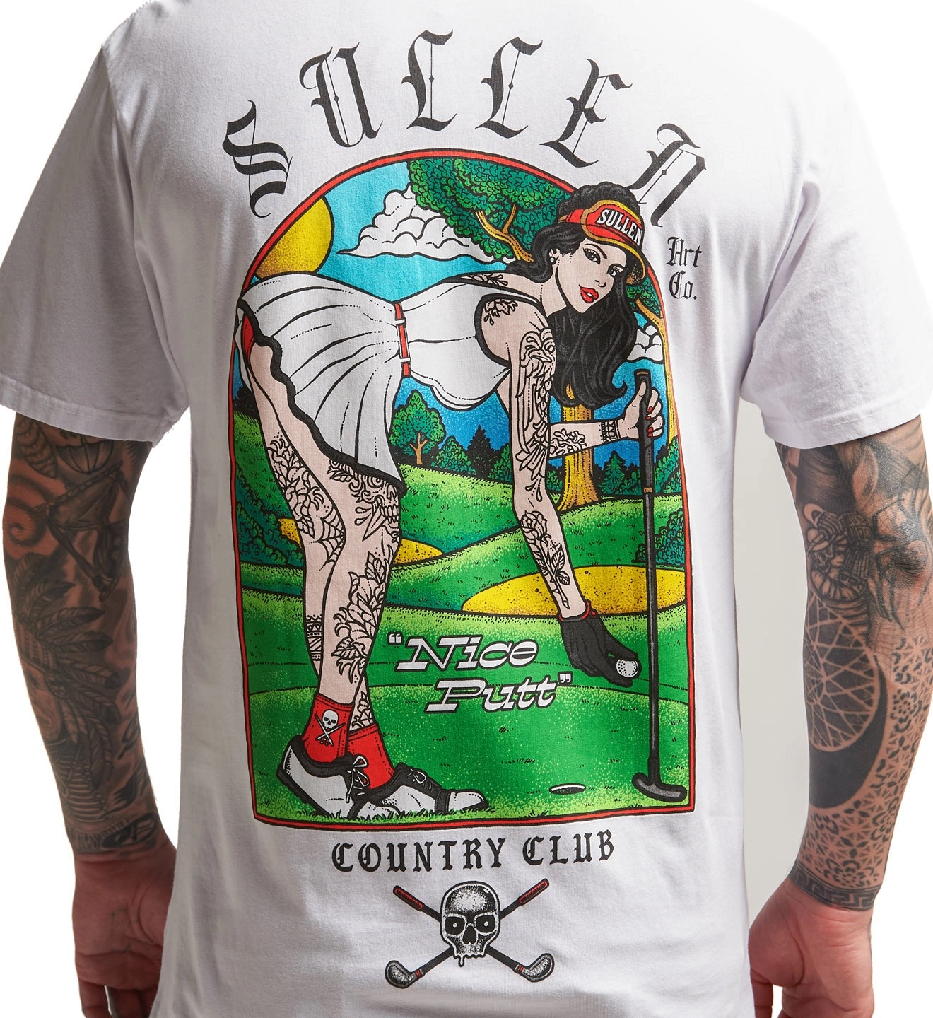 SULLEN CLOTHING NICE PUTT WHITE PREMIUM T-SHIRT