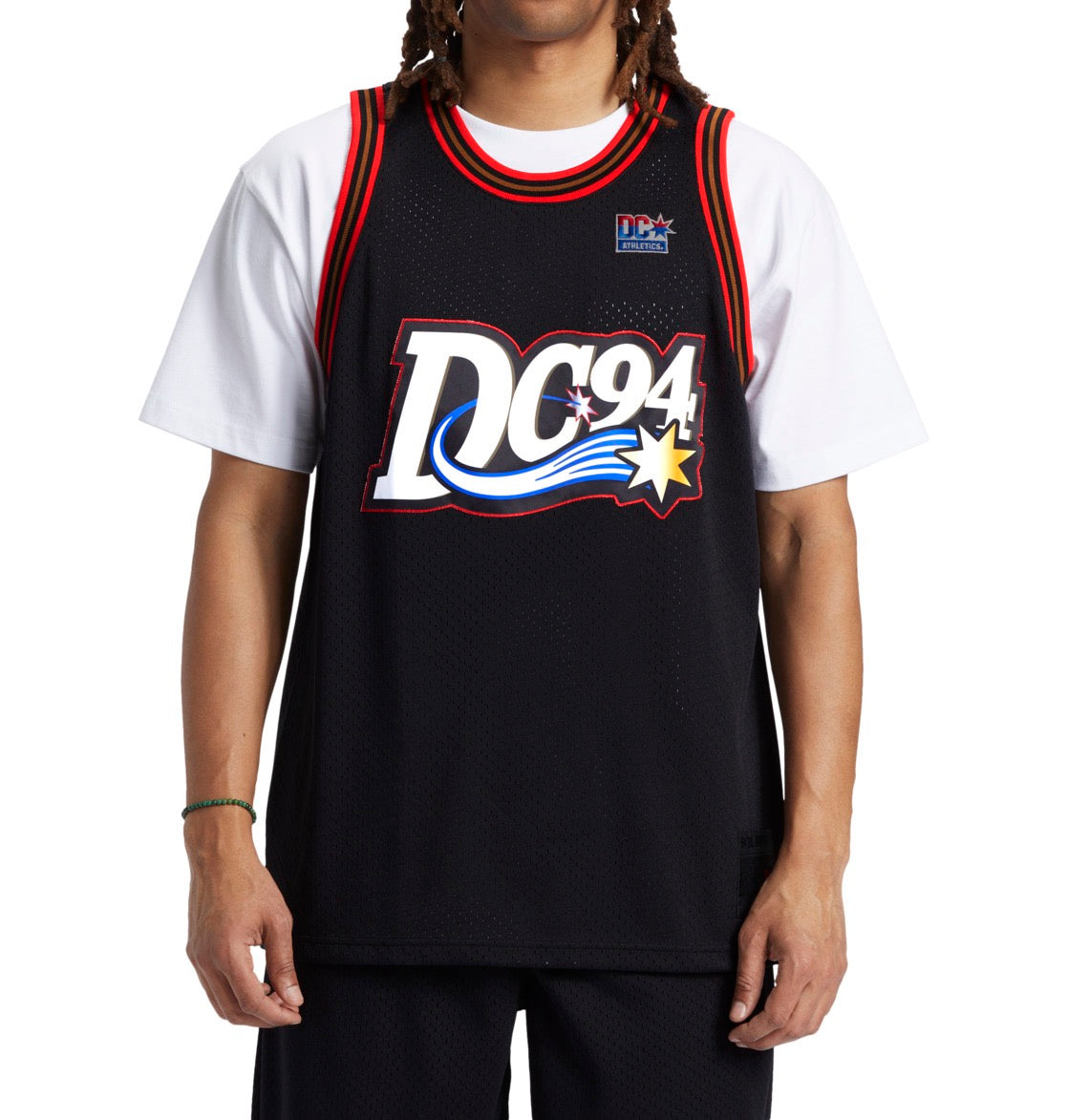 DC SHOES STARZ 94 JERSEY BASKETBALL VEST TOP BLACK