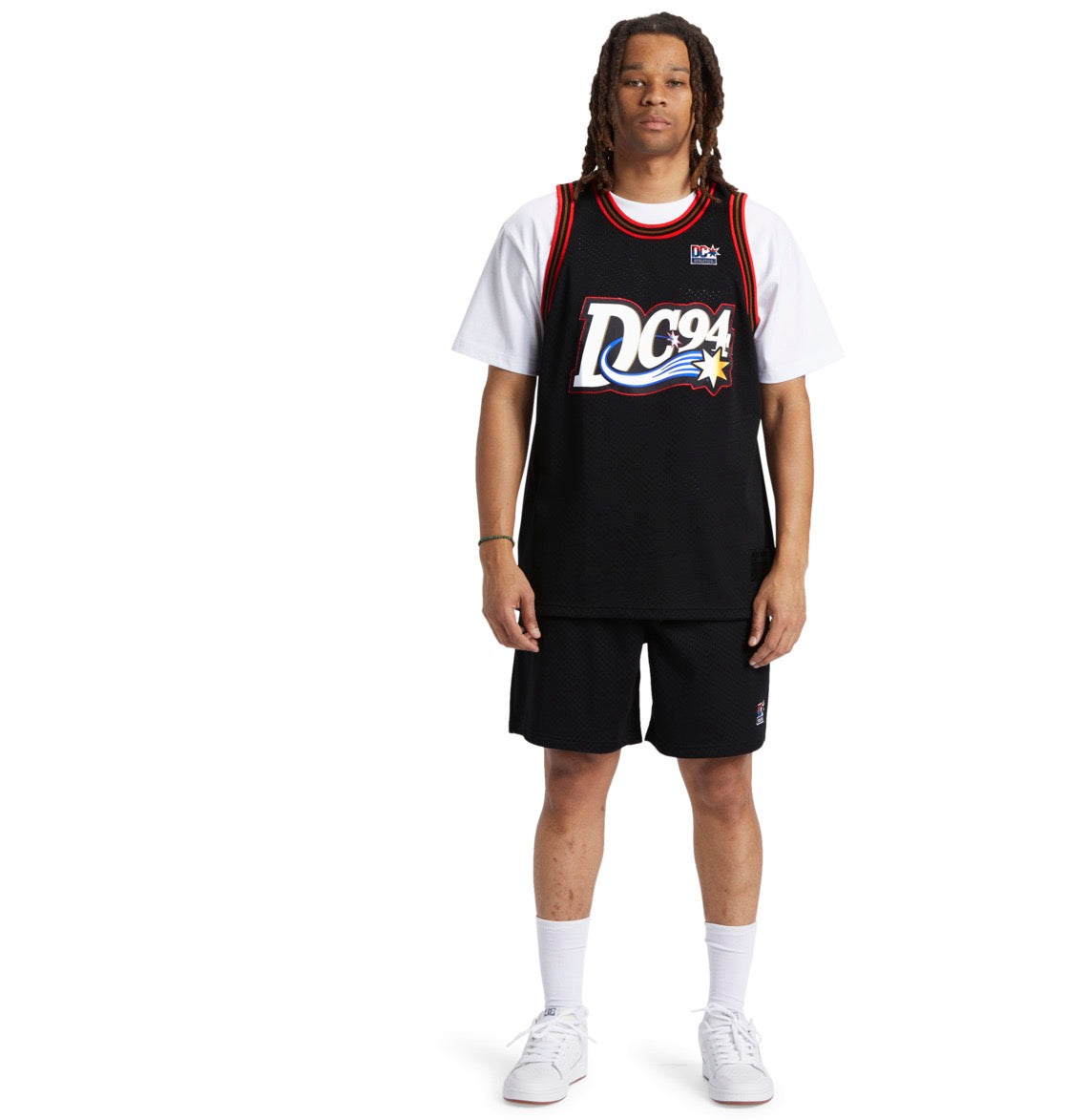 DC SHOES STARZ 94 JERSEY BASKETBALL VEST TOP BLACK