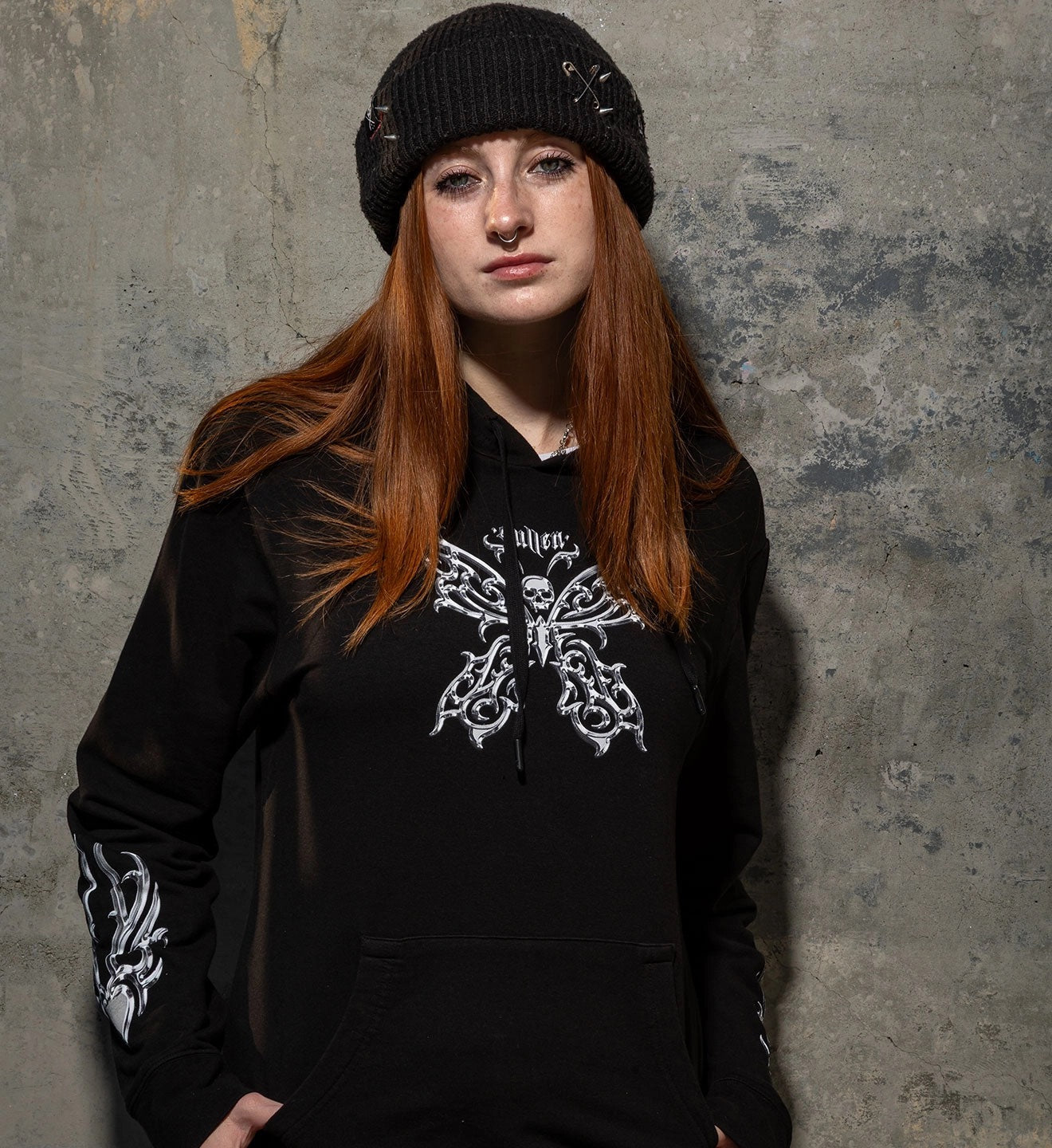 SULLEN CLOTHING CHROME BUTTERFLY WOMEN'S HOODIE