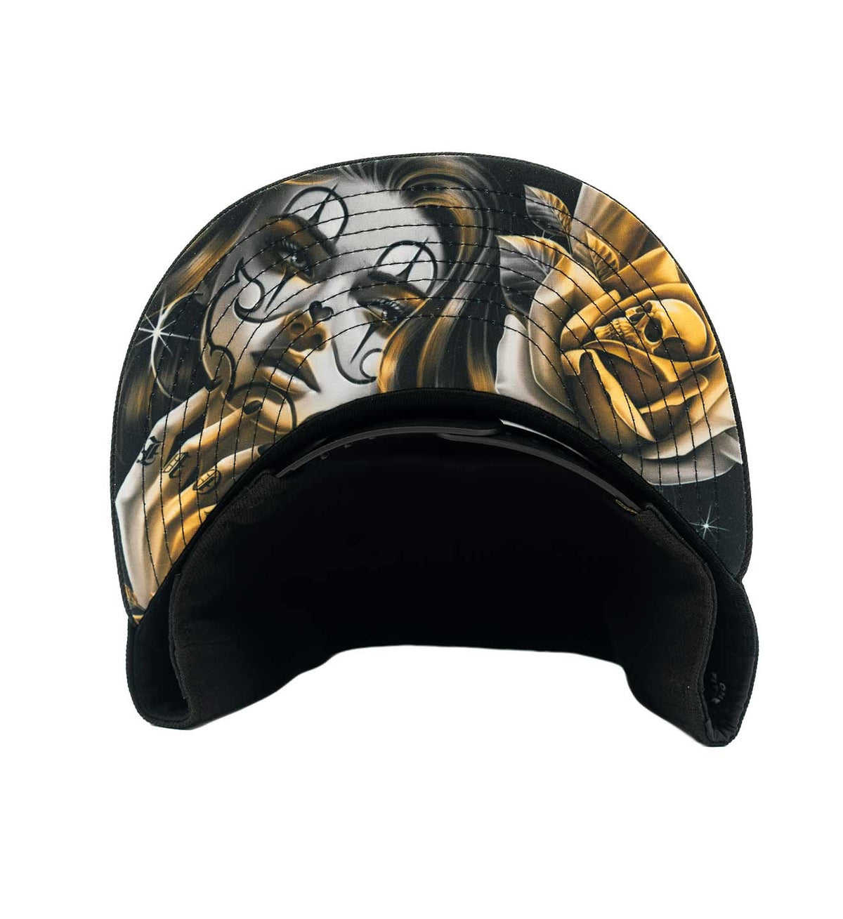 SULLEN CLOTHING GOLD GAZE BLACK SNAPBACK CAP