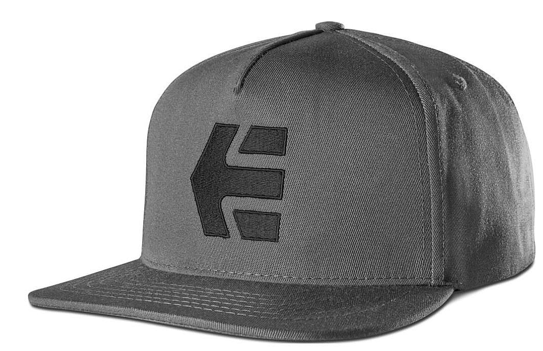 ETNIES ICON BLACK BLACK GREY SNAPBACK CAP HAT