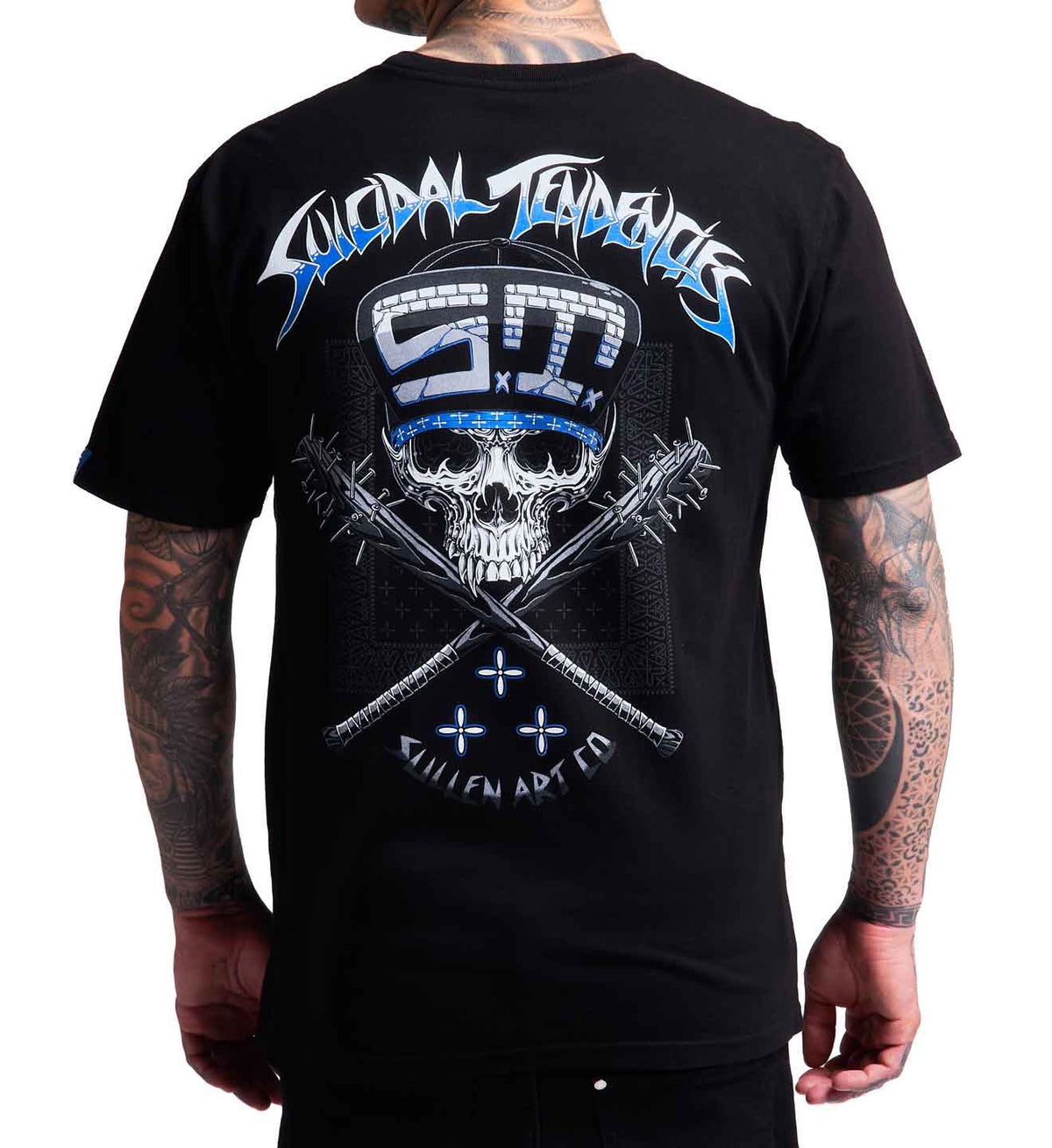 SULLEN CLOTHING X SUICIDAL TENDENCIES CYCO BADGE JET BLACK PREMIUM T-SHIRT