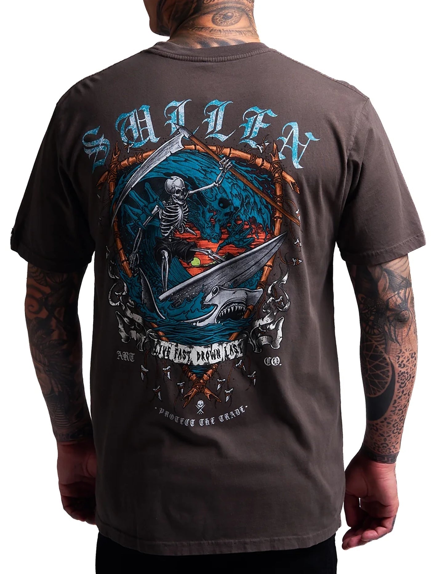 SULLEN CLOTHING DEATH BEFORE SHORE PREMIUM T-SHIRT