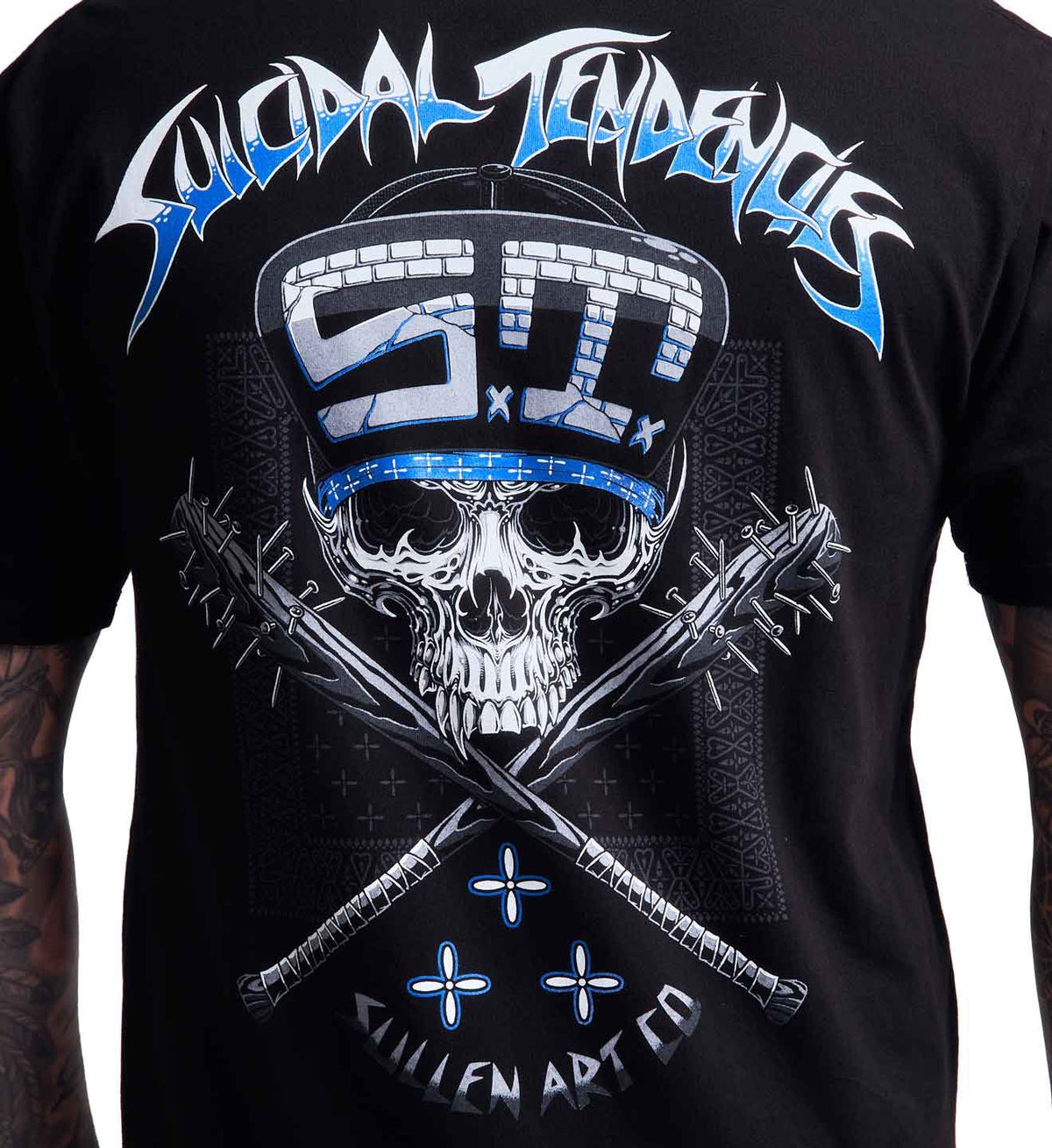 SULLEN CLOTHING X SUICIDAL TENDENCIES CYCO BADGE JET BLACK PREMIUM T-SHIRT