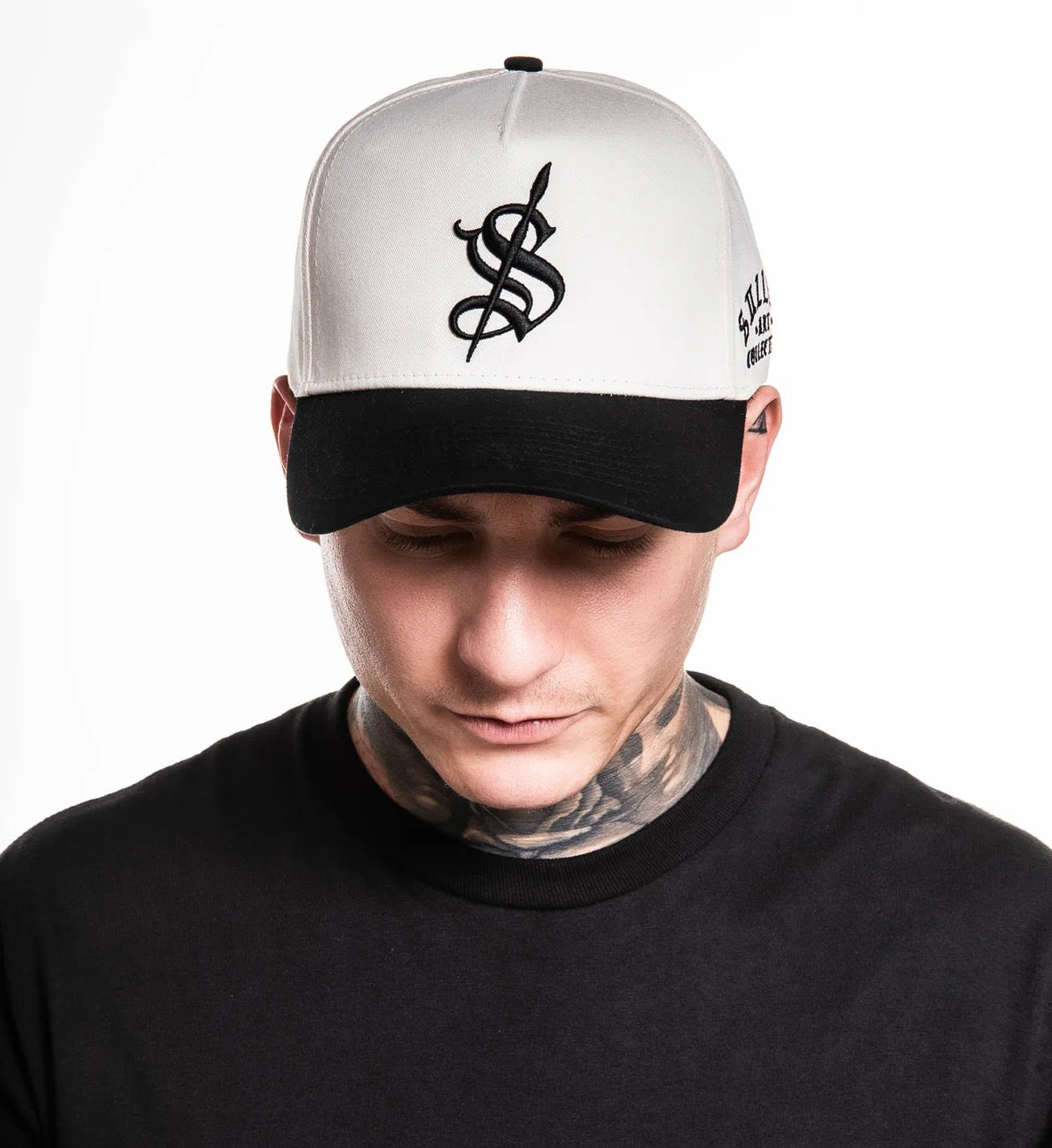 SULLEN CLOTHING MTS BRUSH WHITE & BLACK SNAPBACK CAP
