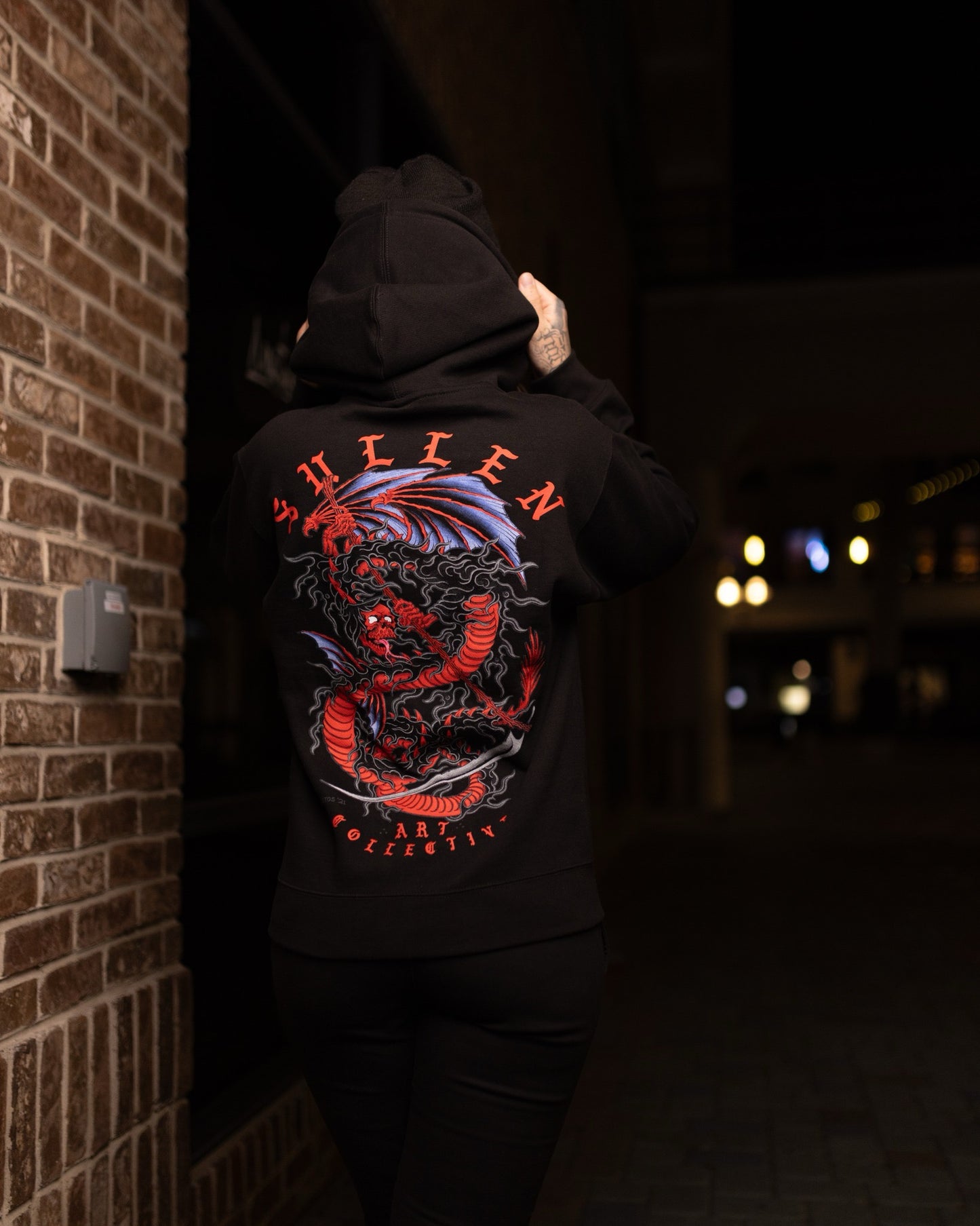 SULLEN CLOTHING REAPER DRAGON ZIP HOODIE