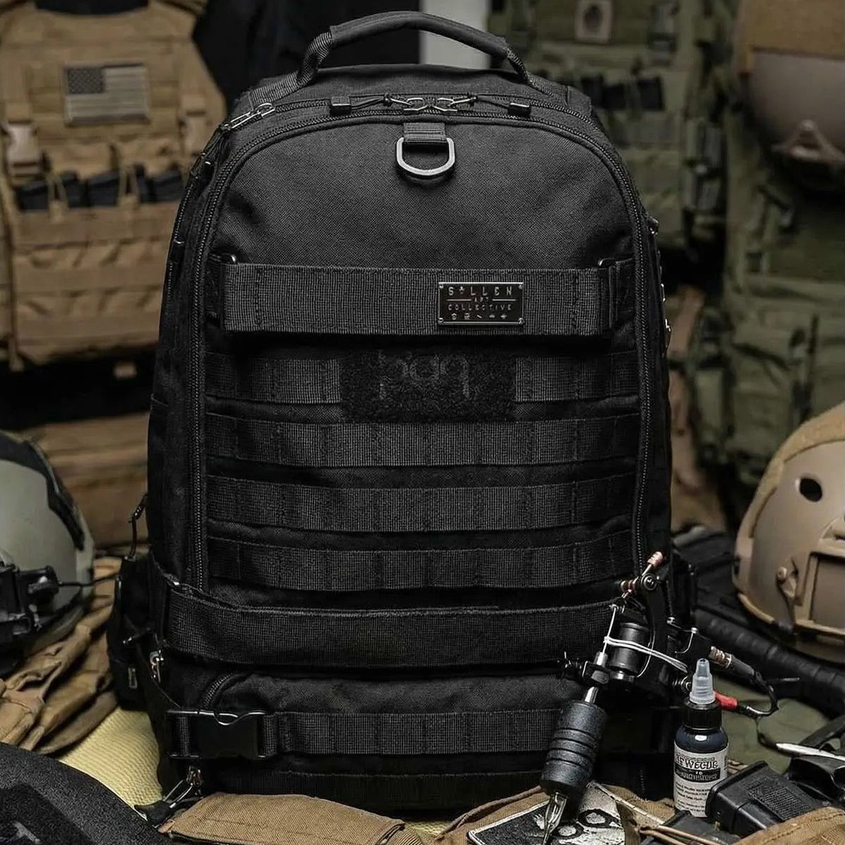 SULLEN CLOTHING BLAQ PAQ TACTICAL BLACK TATTOO SUPPLIES BACKPACK BAG