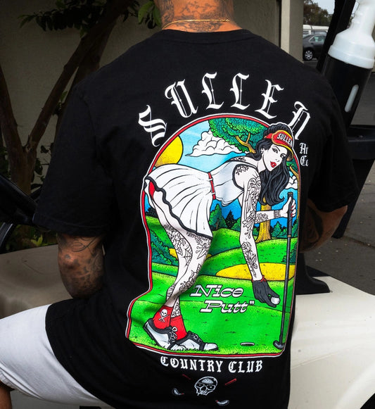 SULLEN CLOTHING NICE PUTT BLACK PREMIUM T-SHIRT