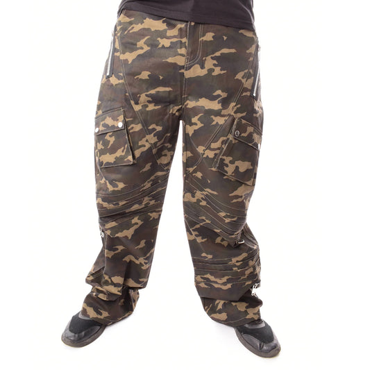 VIXXIN HARLEY CAMO GREEN TROUSER PANT