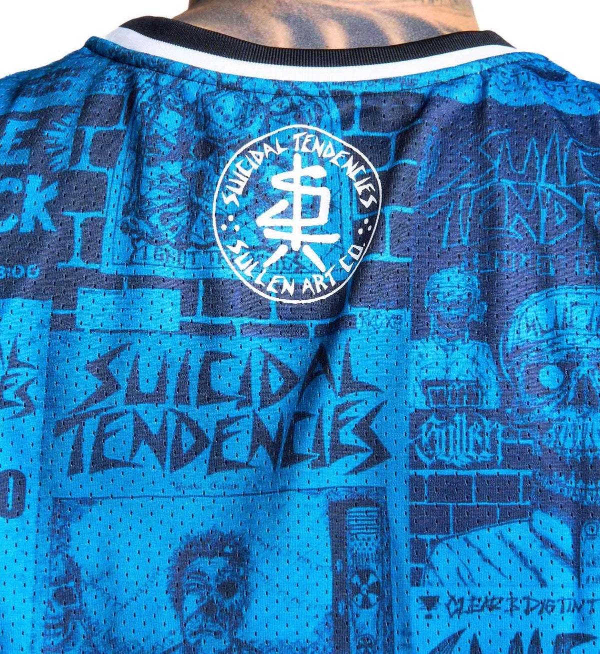 SULLEN CLOTHING X TENDENCIES POSTED BLUE JERSEY TANK VEST