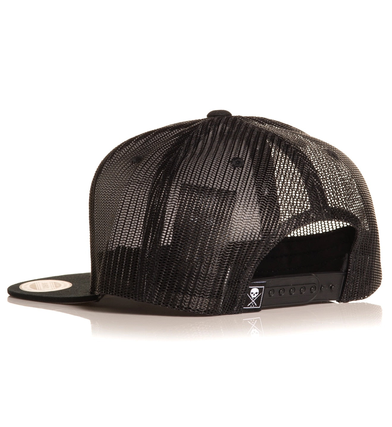 SULLEN CLOTHING CONTOUR BLACK & GREY TRUCKER SNAPBACK CAP HAT