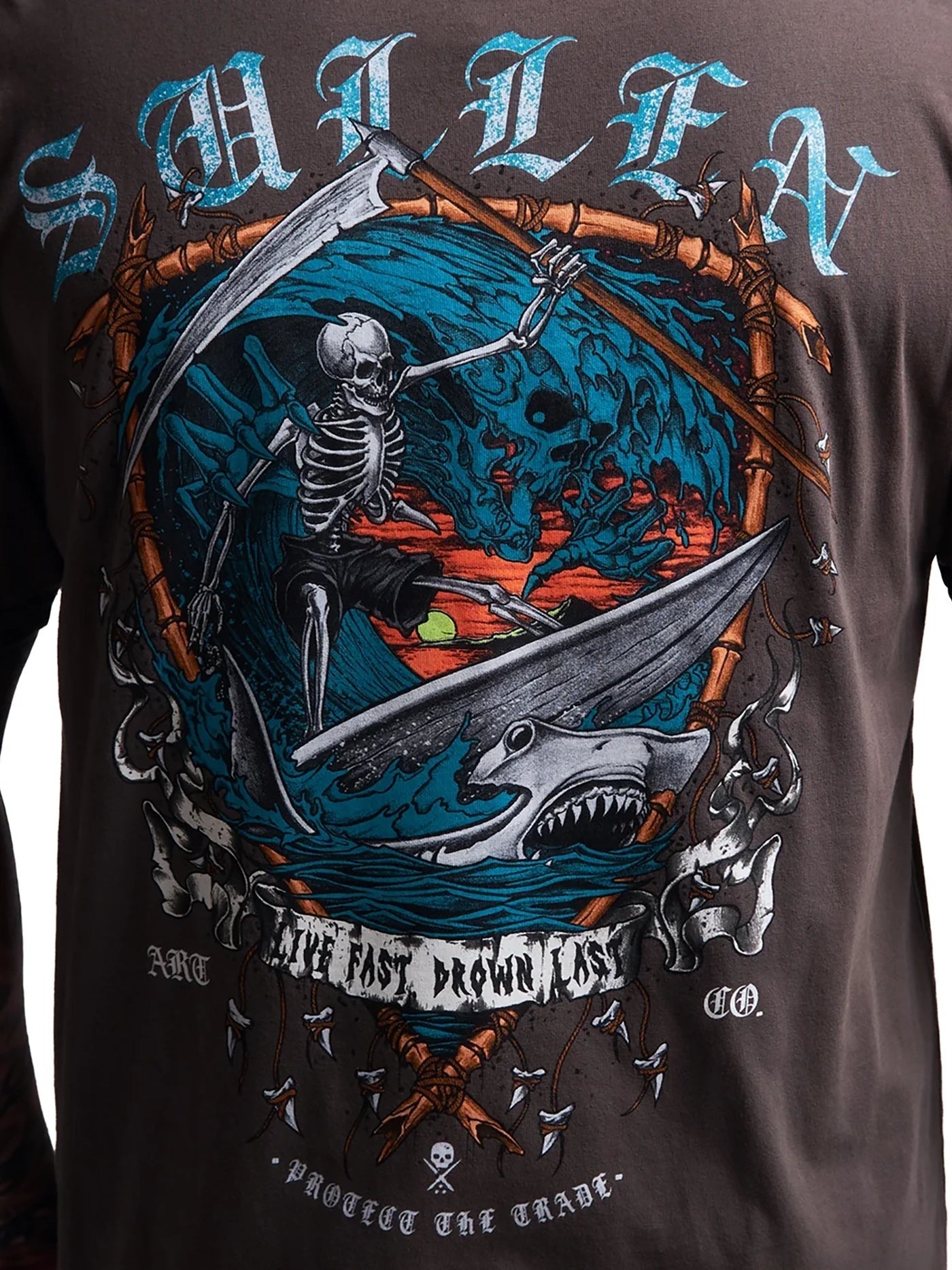 SULLEN CLOTHING DEATH BEFORE SHORE PREMIUM T-SHIRT