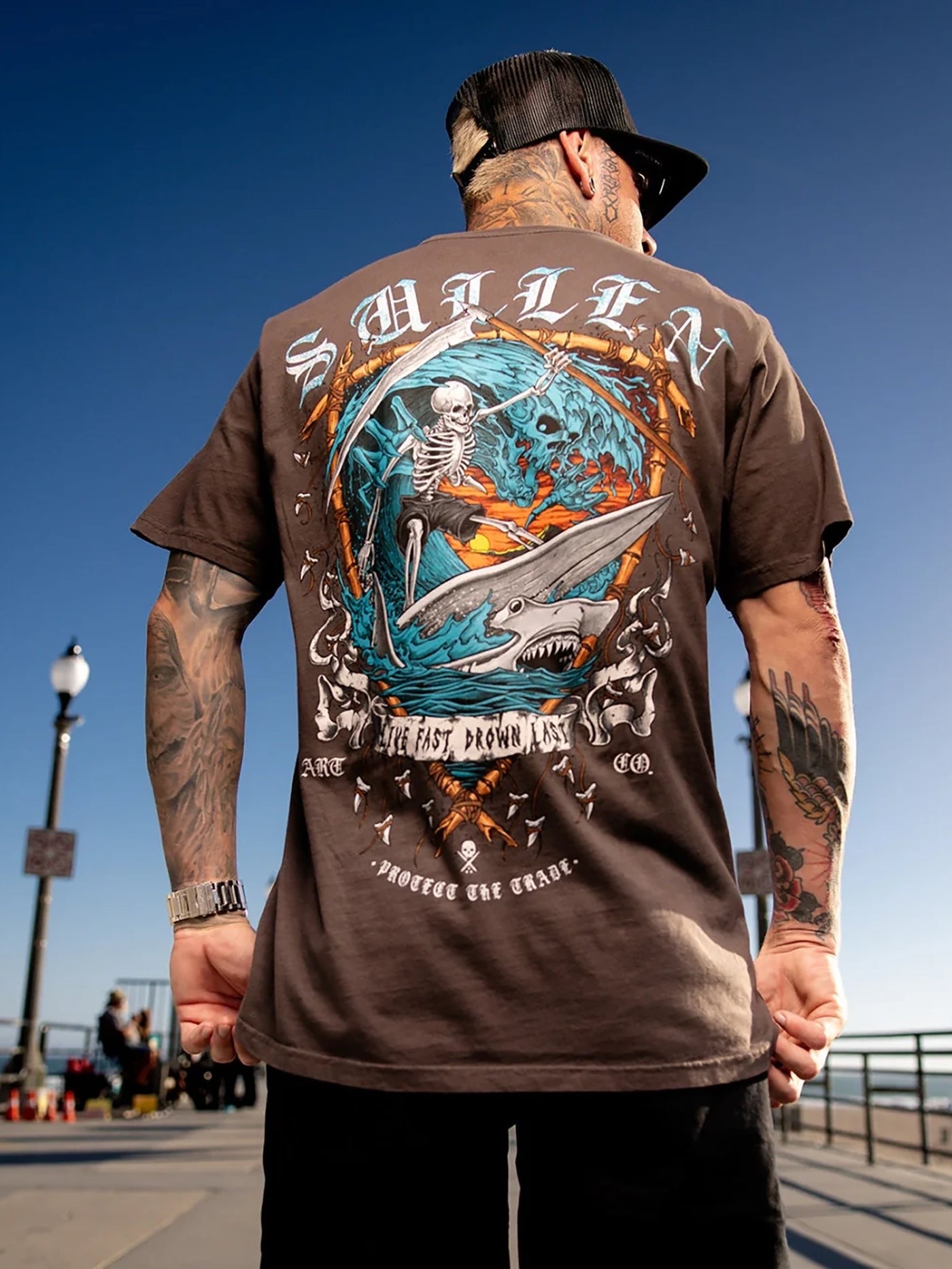 SULLEN CLOTHING DEATH BEFORE SHORE PREMIUM T-SHIRT