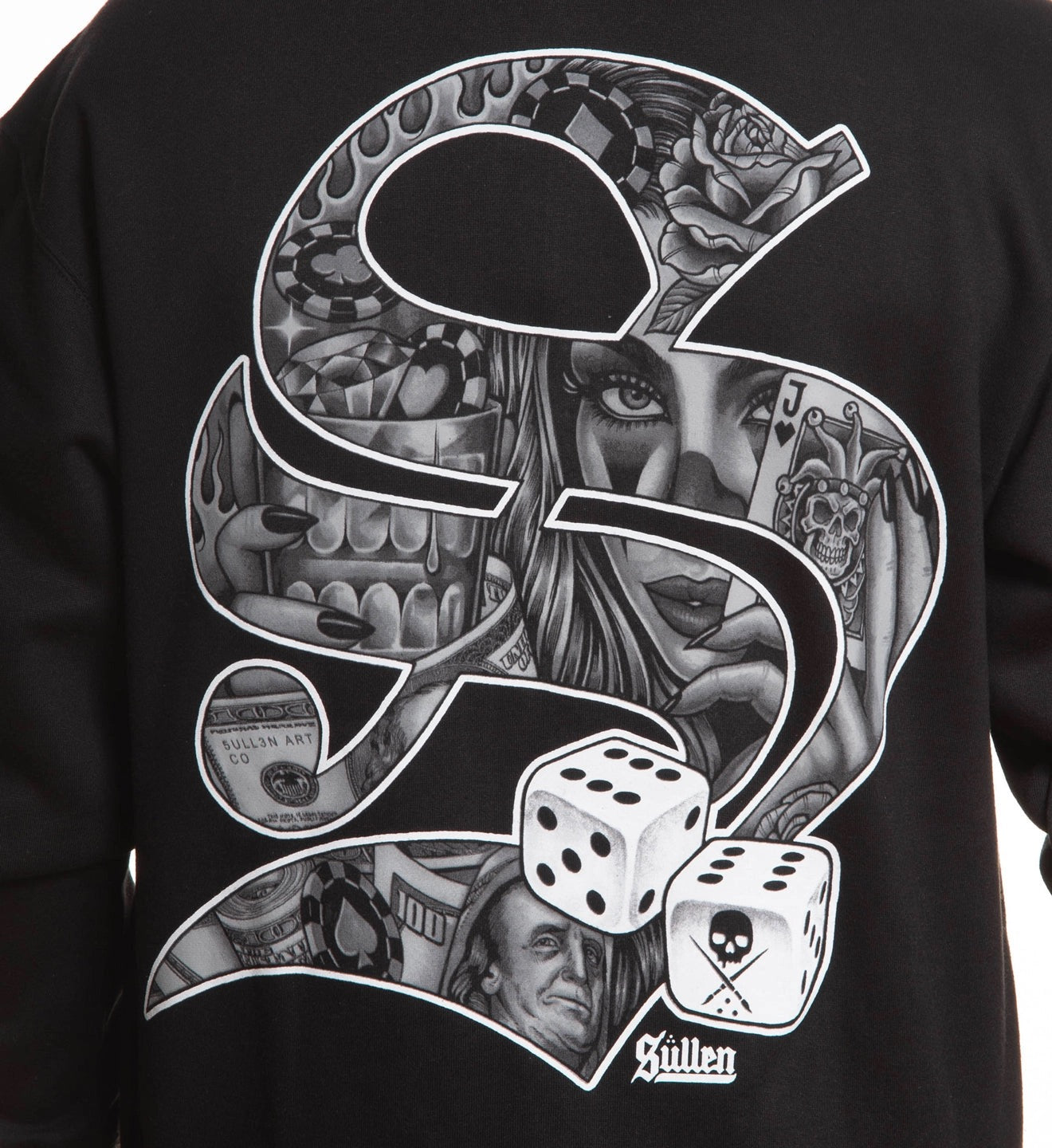 SULLEN CLOTHING S DICE ZIP UP FLEECE HOODIE