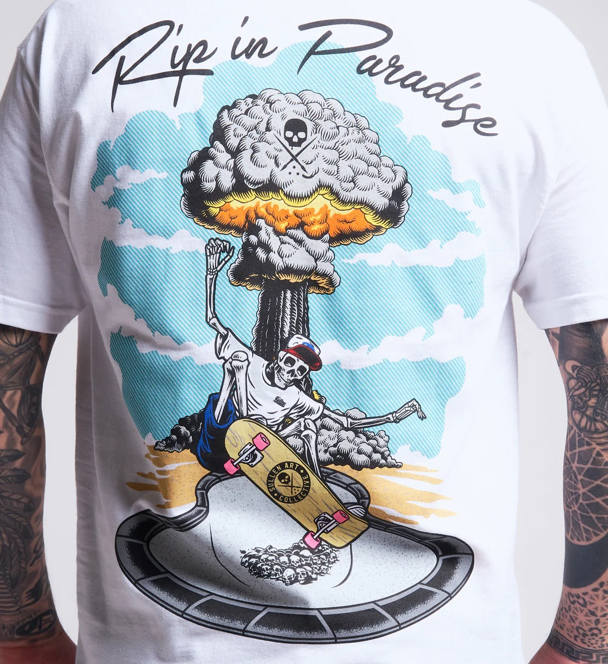 SULLEN CLOTHING RIP IN PARADISE WHITE STANDARD T-SHIRT