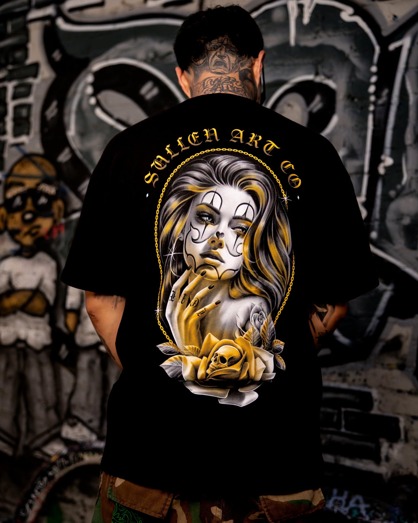 SULLEN CLOTHING GOLD GAZE "1 TON" OVERSIZED HEAVYWEIGHT PREMIUM T-SHIRT