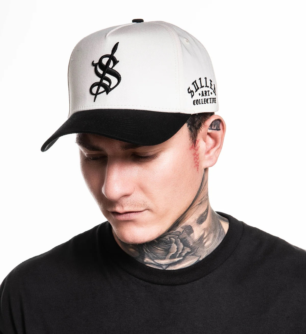 SULLEN CLOTHING MTS BRUSH WHITE & BLACK SNAPBACK CAP