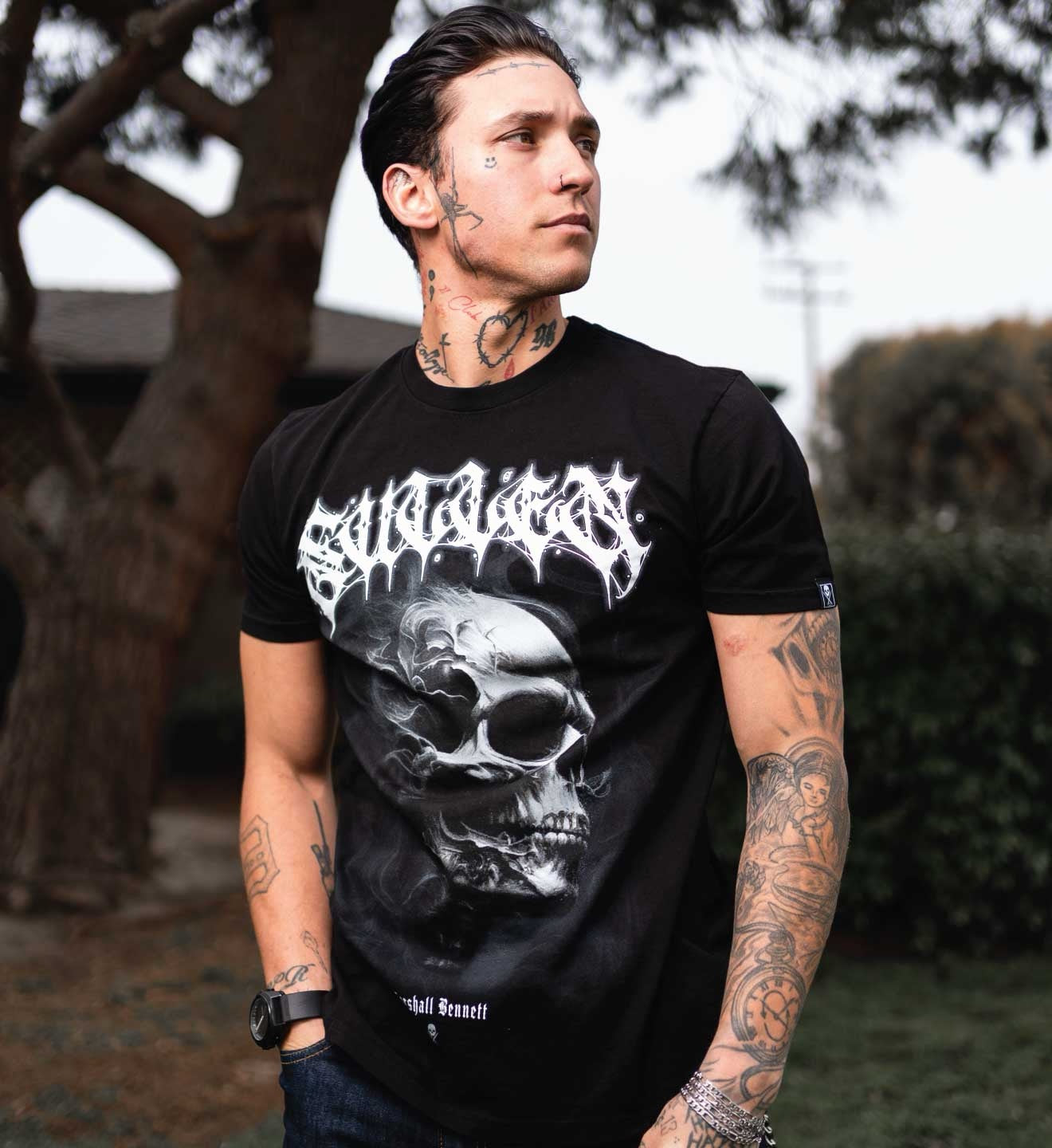 SULLEN CLOTHING MARSHALL BENNETT JET BLACK PREMIUM T-SHIRT