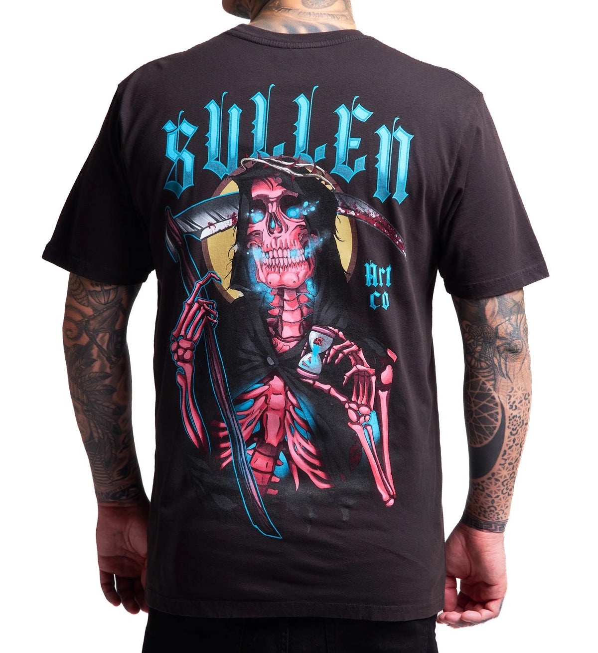 SULLEN CLOTHING RED REAPER VINTAGE WASH BLACK PREMIUM T-SHIRT