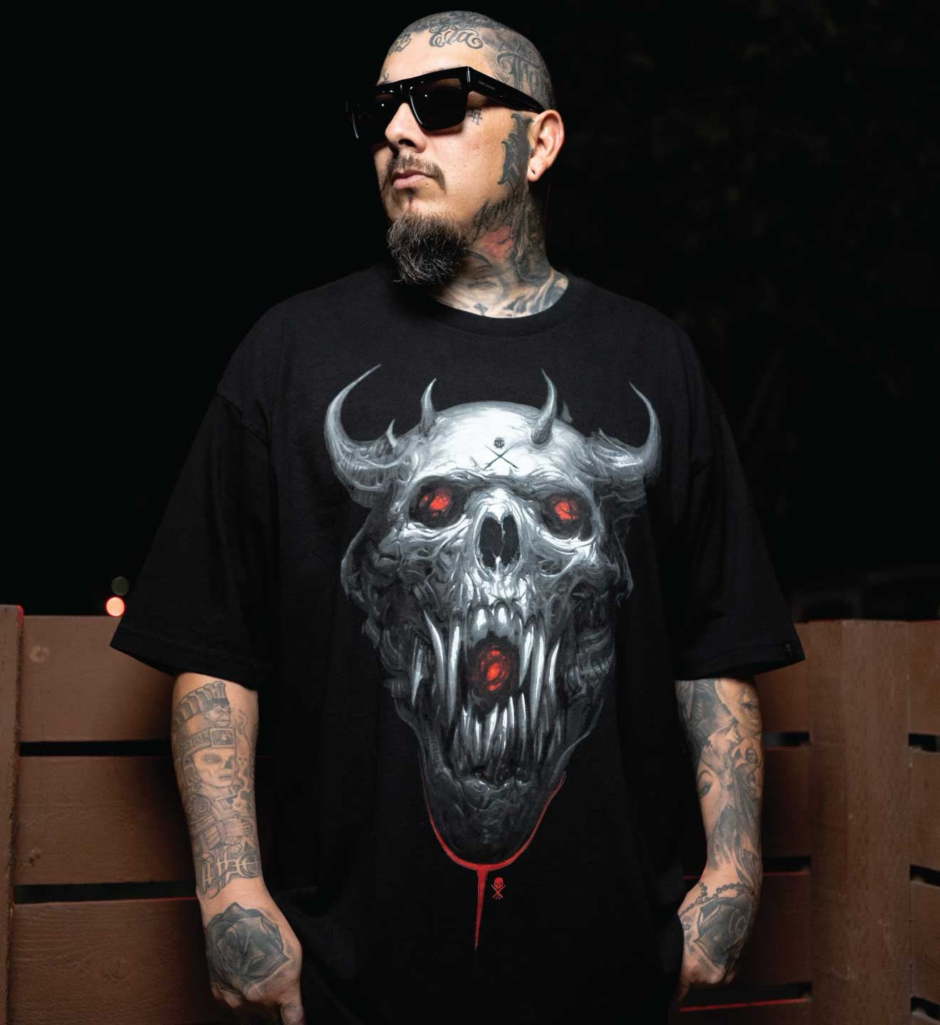 SULLEN CLOTHING ROMAN SKULL "1 TON" OVERSIZED PREMIUM HEAVYWEIGHT T-SHIRT