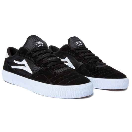 LAKAI  CAMBRIDGE BLACK WHITE SUEDE TRAINERS