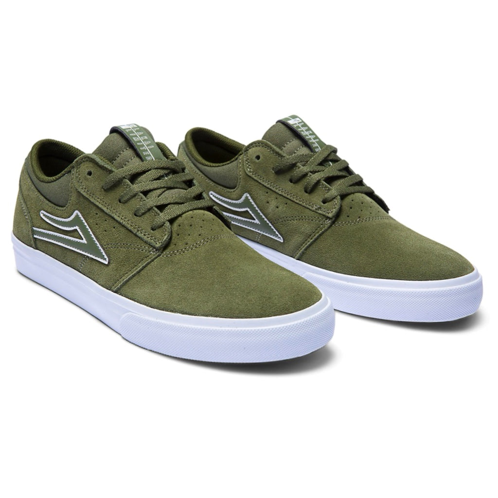 LAKAI GRIFFIN OLIVE GREEN SUEDE TRAINERS