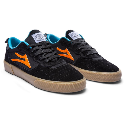 LAKAI X POLAR CAMBRIDGE BLACK MULTI SUEDE TRAINERS