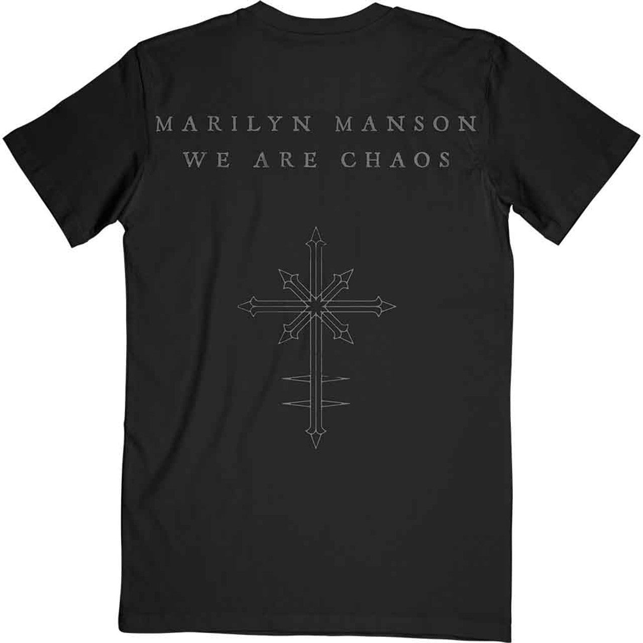 Marilyn Manson Unisex T-Shirt: We Are Chaos (Black) (Back Print)