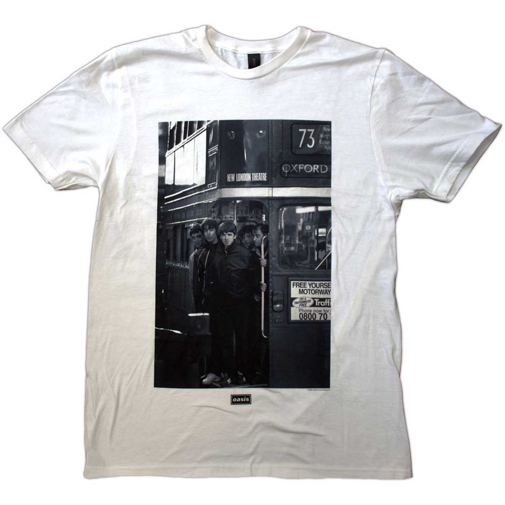 OASIS T-SHIRT LONDON BUS PHOTO WHITE