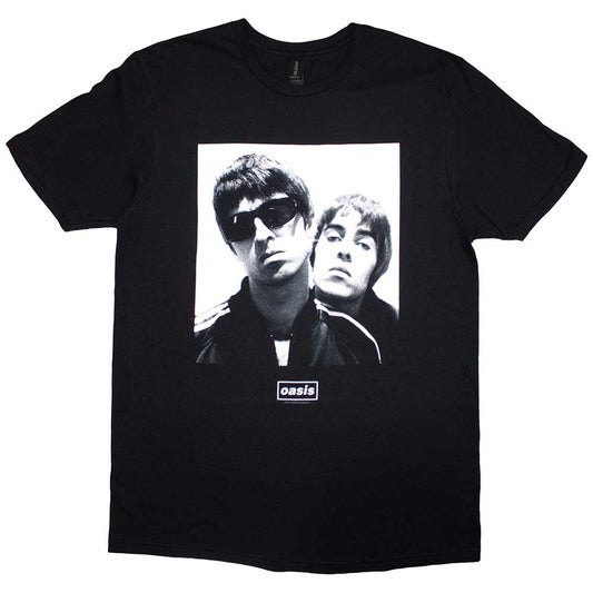 Oasis Unisex T-Shirt: Noel & Liam Square Photo (Black)